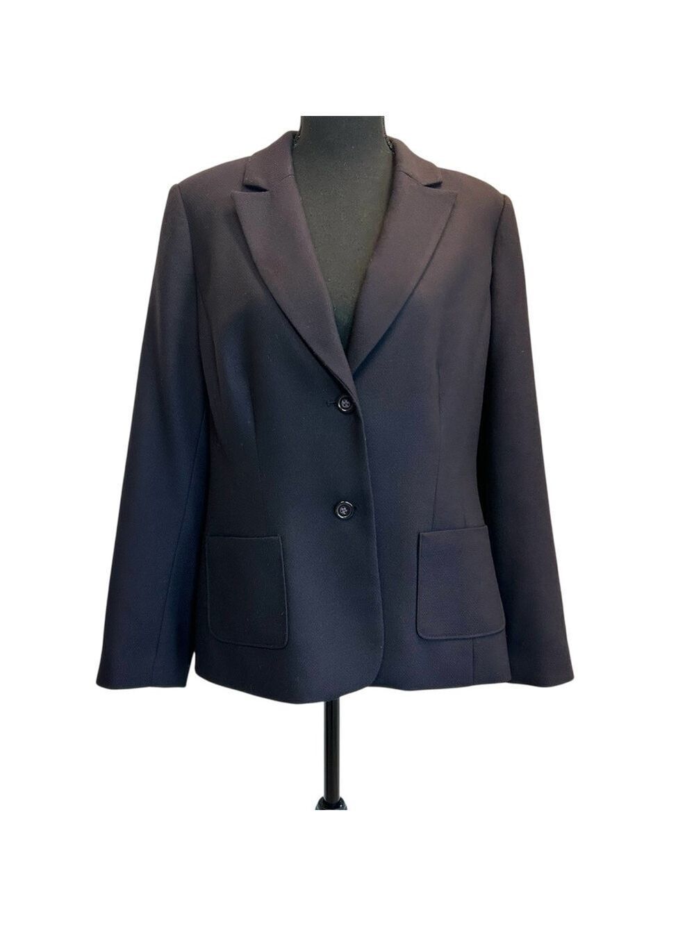 Laura Petites dark purple, single breasted blazer jacket Sz 14 NWOT professional